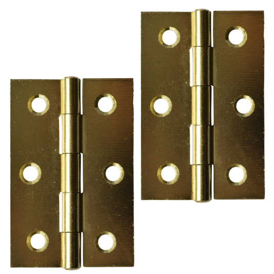 ASEC Steel Butt Hinges 75mm - Electro Brass