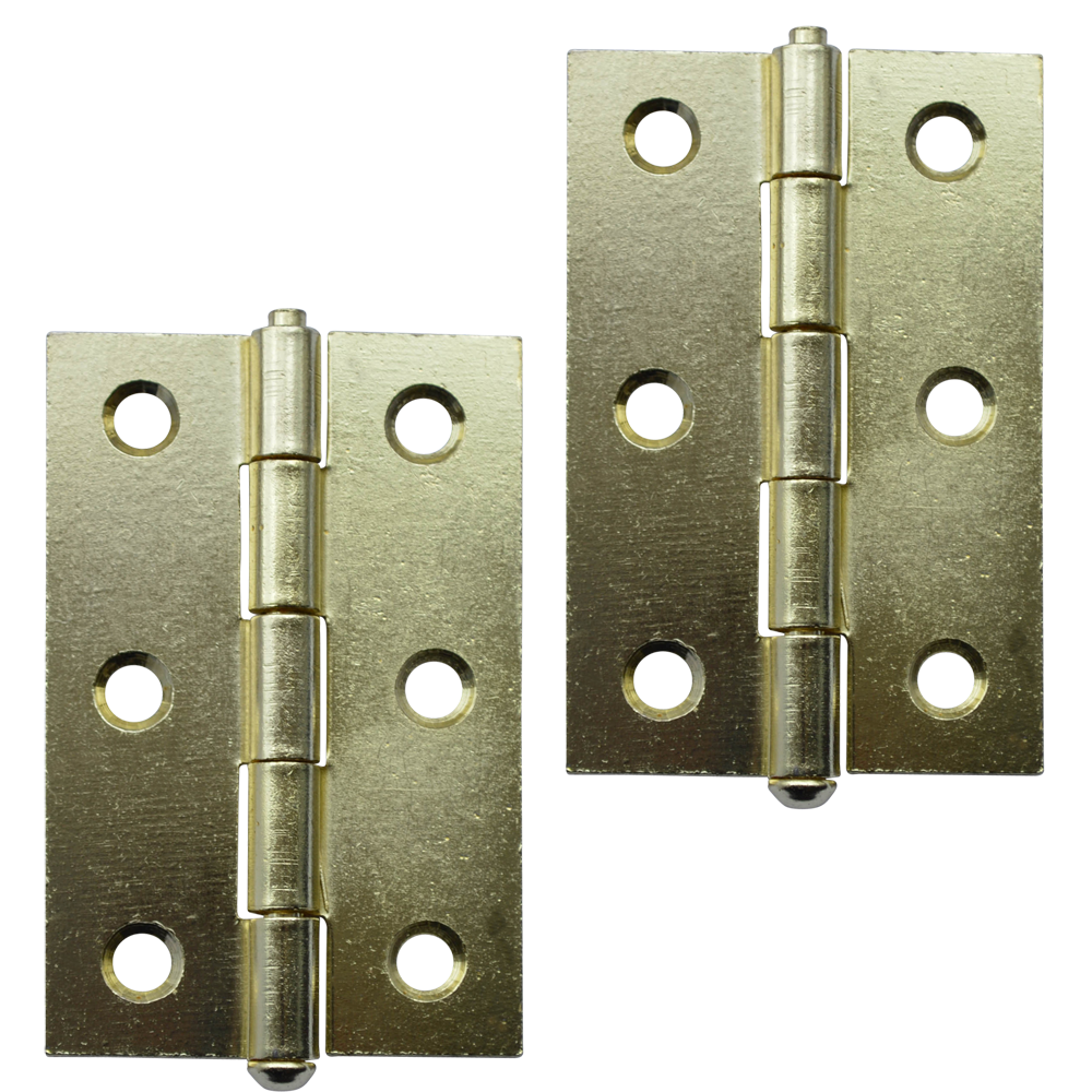 ASEC 75mm Loose Pin Butt Hinges (1 Pair) Electro Brass