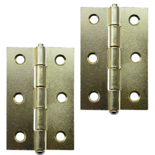 ASEC 75mm Loose Pin Butt Hinges (1 Pair) Electro Brass