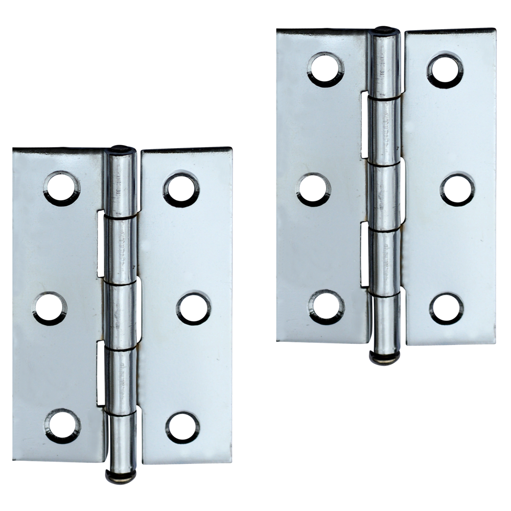 ASEC 75mm Loose Pin Butt Hinges (1 Pair) Polished Chrome