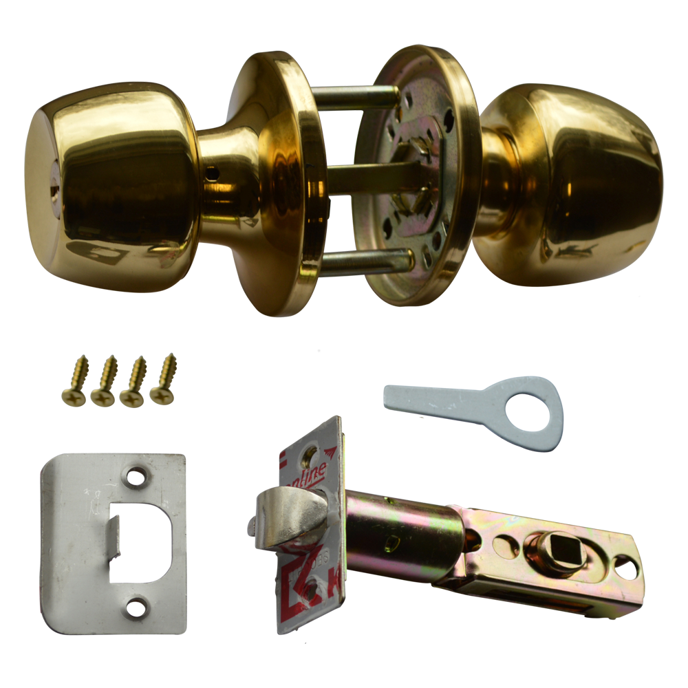 ASEC Privacy Knobset Polished Brass