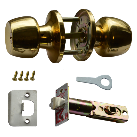 ASEC Privacy Knobset Polished Brass