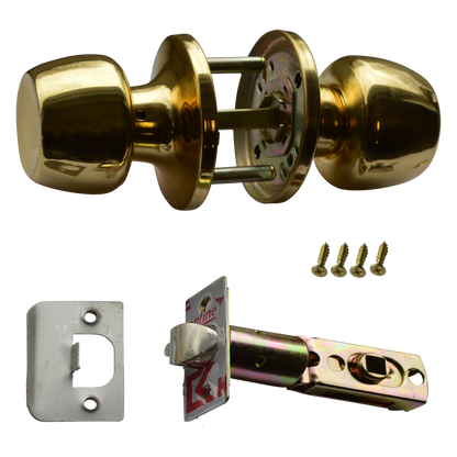 ASEC Passage Knobset Polished Brass