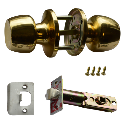 ASEC Passage Knobset Polished Brass