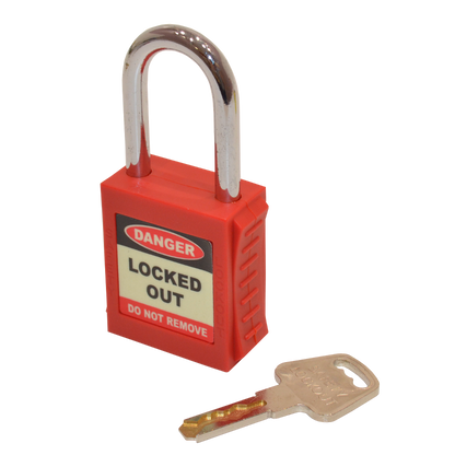 ASEC Safety Lockout Tagout Padlock Red