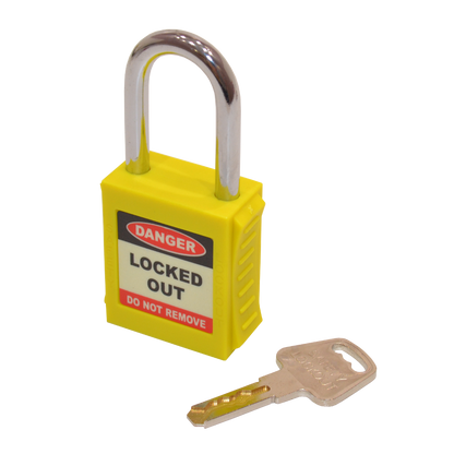 ASEC Safety Lockout Tagout Padlock Yellow