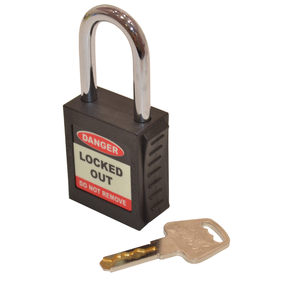 ASEC Safety Lockout Tagout Padlock Black