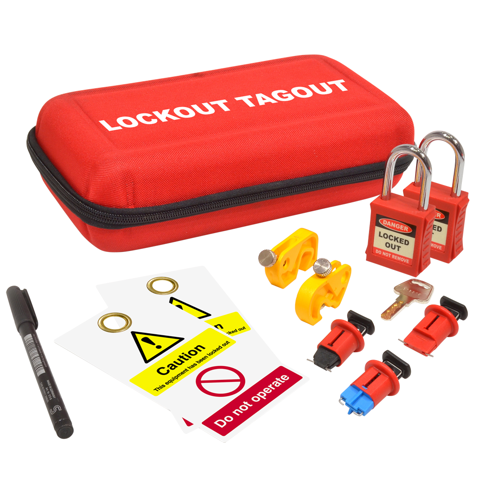 ASEC Electrical Lockout Tagout Kit Electrical Lockout Kit - Red