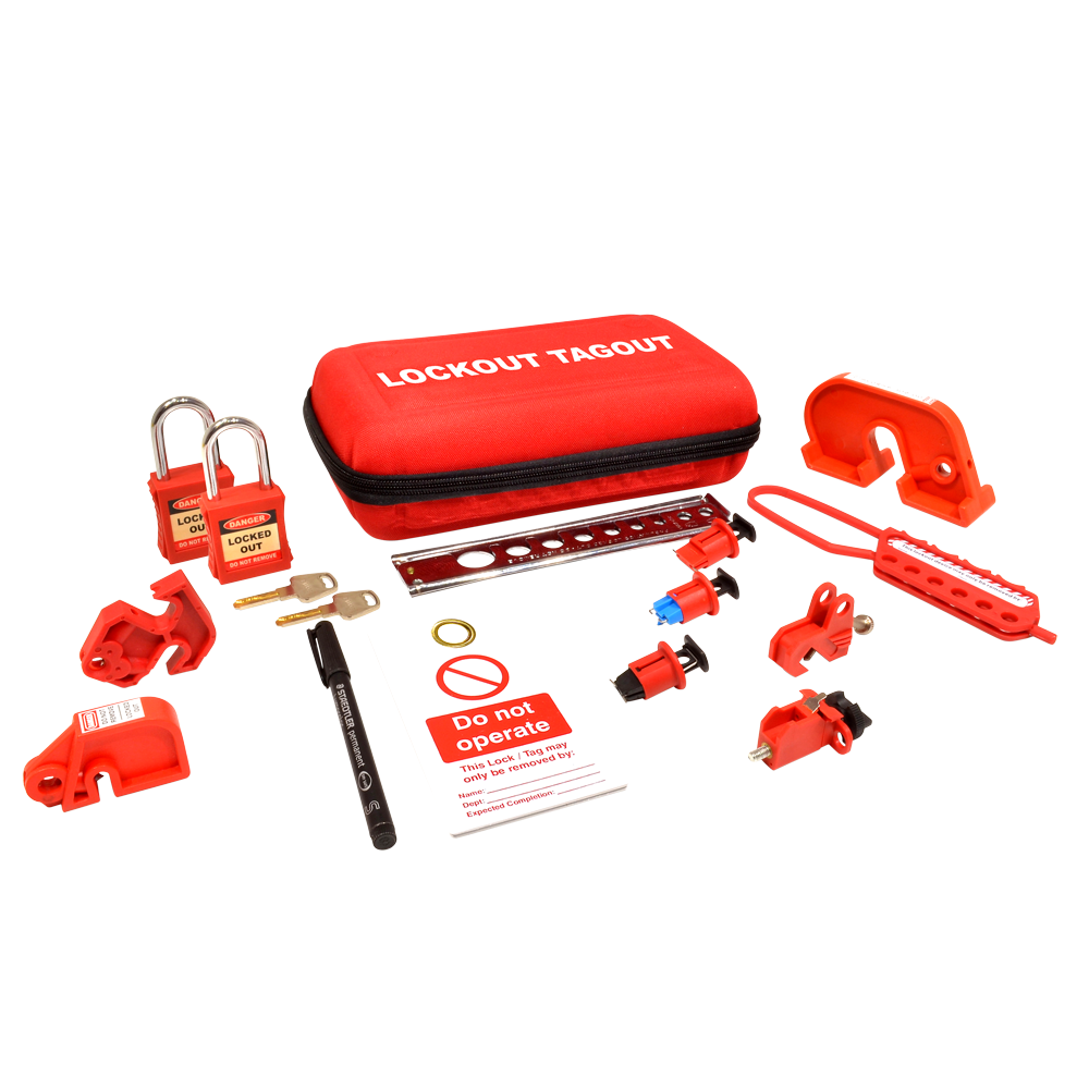 ASEC Advanced Electrical Lockout Tagout Kit Advanced Electrical Lockout Kit - Red