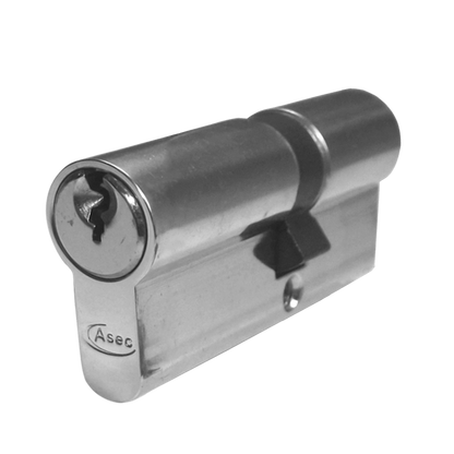 ASEC 5-Pin Euro Double Cylinder 60mm 30/30 25/10/25 Keyed To Differ - Nickel Plated