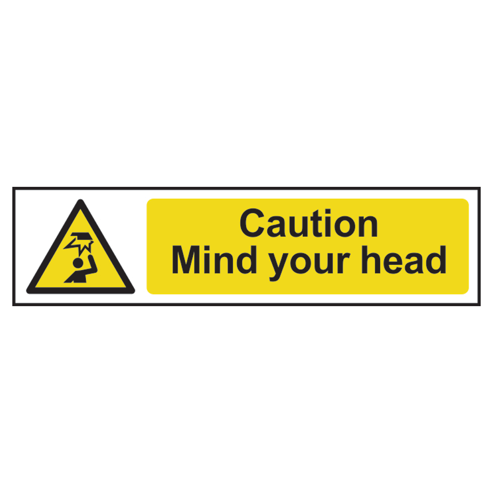 ASEC Caution: Mind Your Head Sign 200mm x 50mm 200mm x 50mm - Black & Yellow