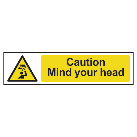 ASEC Caution: Mind Your Head Sign 200mm x 50mm 200mm x 50mm - Black & Yellow