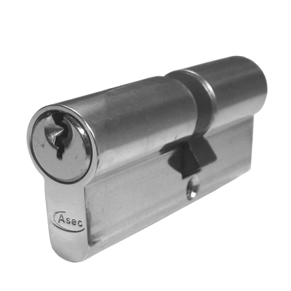 ASEC 5-Pin Euro Double Cylinder 70mm 35/35 30/10/30 Keyed To Differ - Nickel Plated