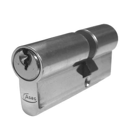 ASEC 5-Pin Euro Double Cylinder 70mm 30/40 25/10/35 Keyed To Differ - Nickel Plated