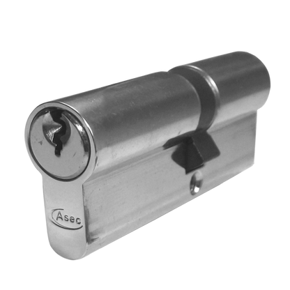 ASEC 5-Pin Euro Double Cylinder 75mm 35/40 30/10/35 Keyed To Differ - Nickel Plated