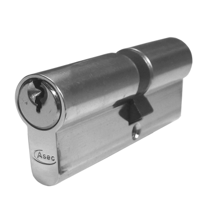 ASEC 5-Pin Euro Double Cylinder 80mm 40/40 35/10/35 Keyed To Differ - Nickel Plated