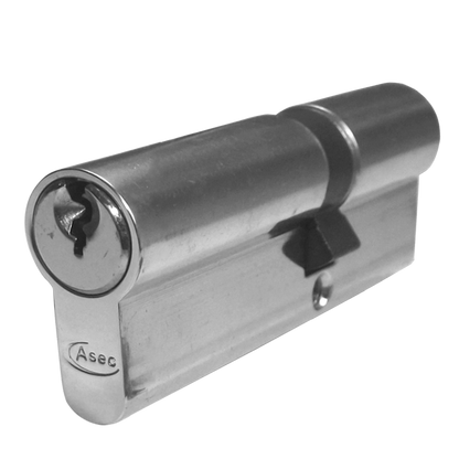 ASEC 5-Pin Euro Double Cylinder 85mm 35/50 30/10/45 Keyed To Differ - Nickel Plated