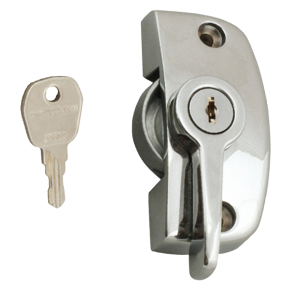 ASEC Window Pivot Lock Locking Without Keep - Chrome Plated