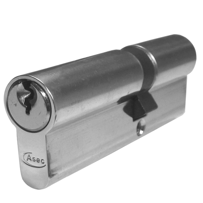 ASEC 5-Pin Euro Double Cylinder 95mm 40/55 35/10/50 Keyed To Differ - Nickel Plated