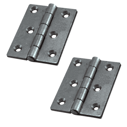 ASEC Double Pressed Steel Butt Hinge 75mm 1 Pair - Satin Chrome