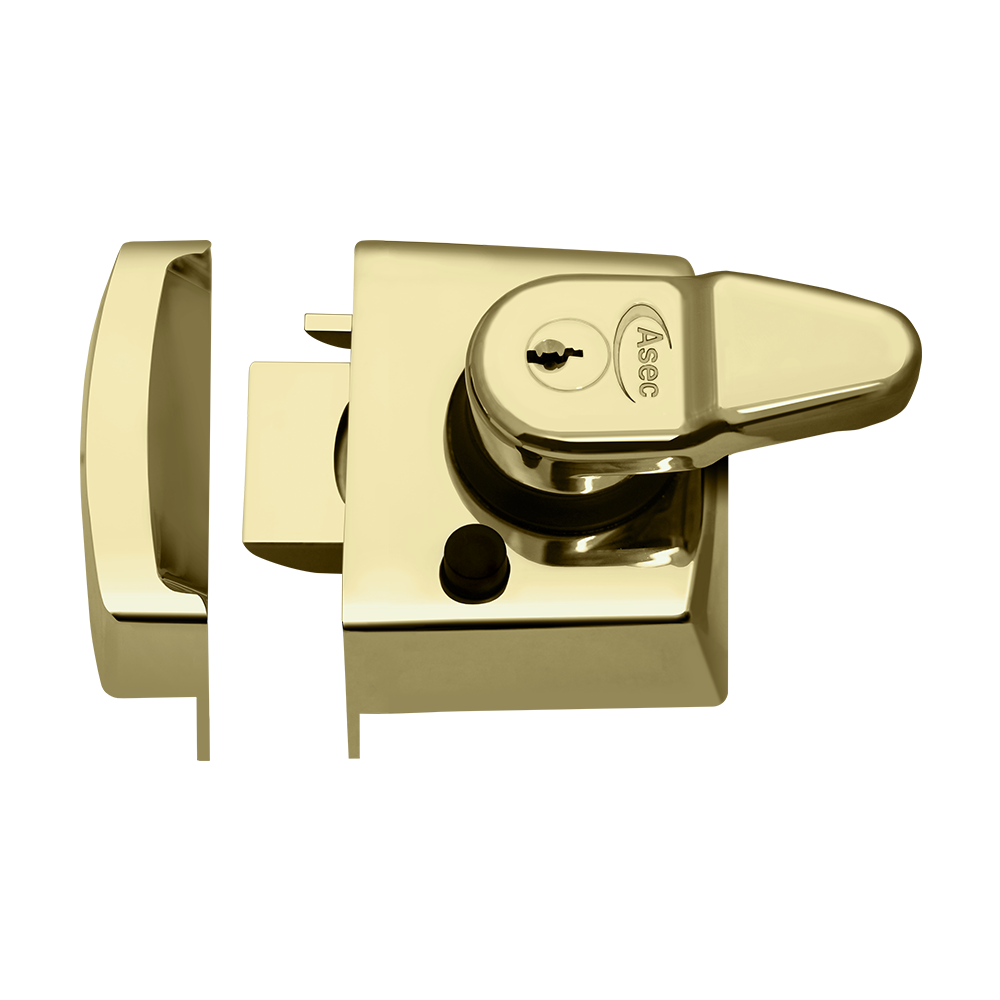 ASEC Kite BS Auto Deadlocking Nightlatch 40mm - Polished Brass