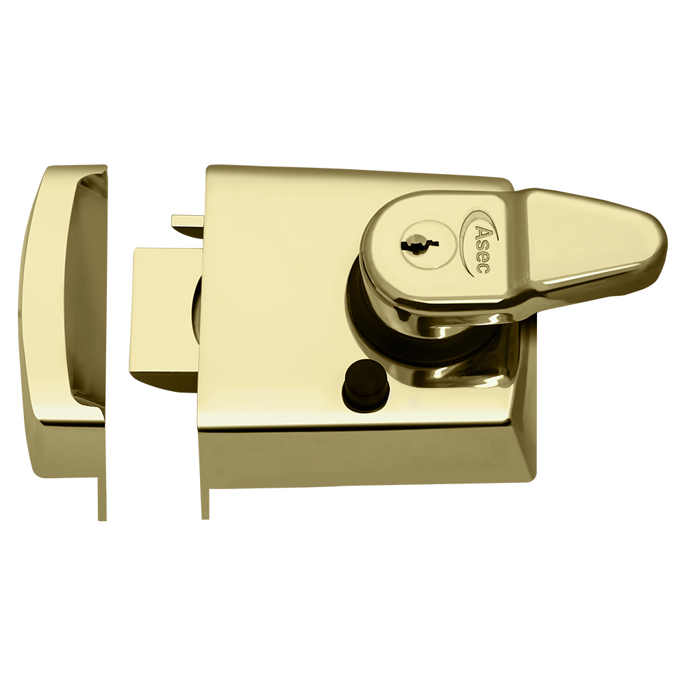 ASEC Kite BS Auto Deadlocking Nightlatch 60mm - Polished Brass