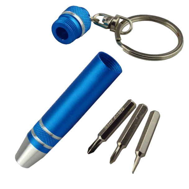 ASEC Mini Screwdriver Keyring Set 12 Per Card - Assorted Colours