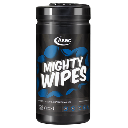 ASEC Mighty Wipes - Heavy Duty Hand & Surface Wipes Tub of 100 Wipes