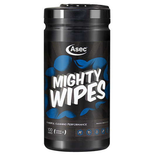 ASEC Mighty Wipes - Heavy Duty Hand & Surface Wipes Tub of 100 Wipes