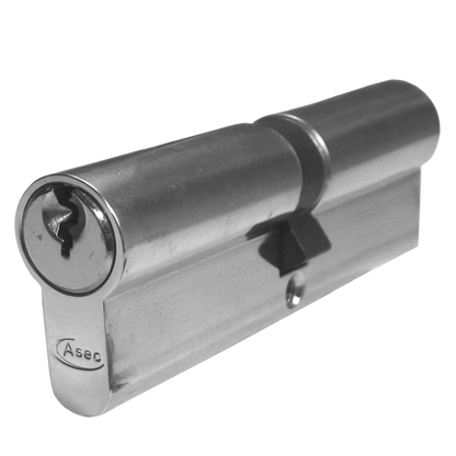 ASEC 5-Pin Euro Double Cylinder 100mm 50/50 45/10/45 Keyed To Differ - Nickel Plated