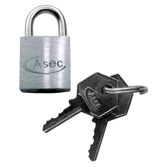 ASEC KD Open Shackle Chrome Finish Padlock 30mm Keyed To Differ Pro