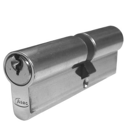 ASEC 5-Pin Euro Double Cylinder 100mm 45/55 40/10/50 Keyed To Differ - Nickel Plated