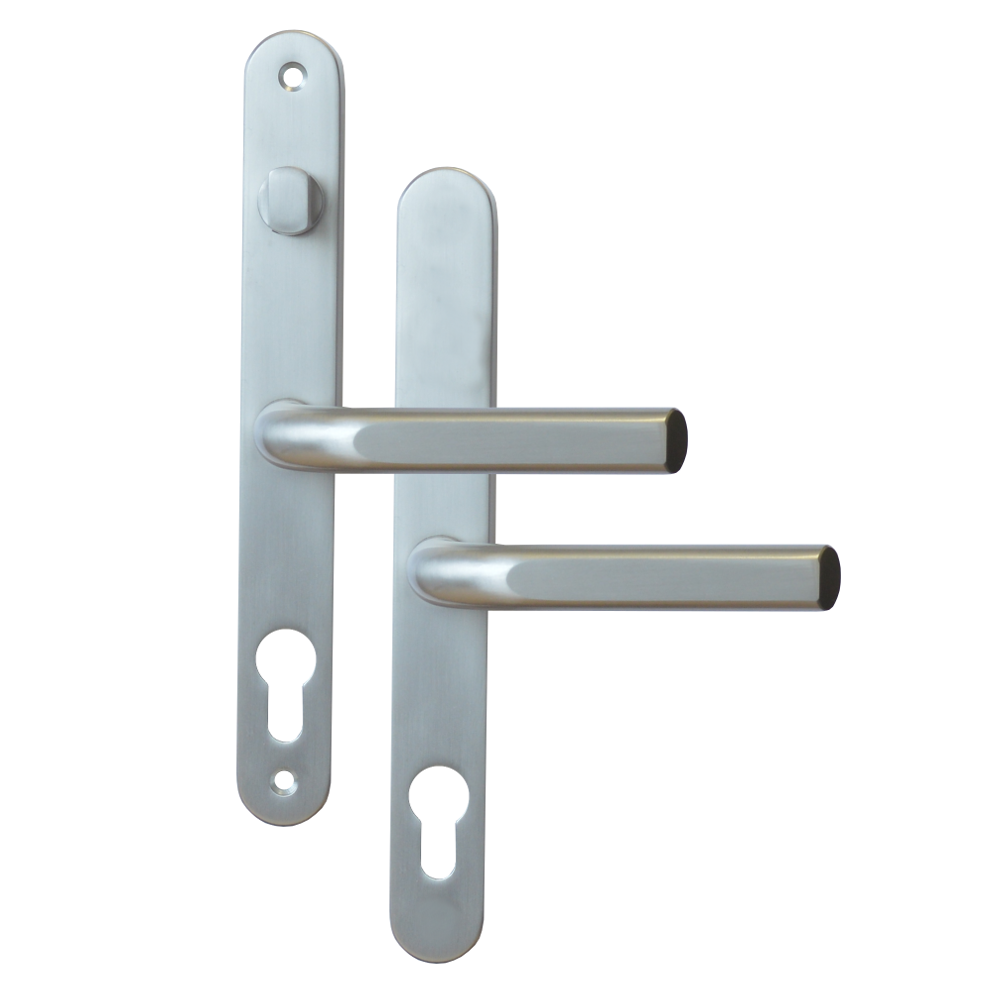 ASEC 68mm Lever UPVC Door Furniture With Snib Silver