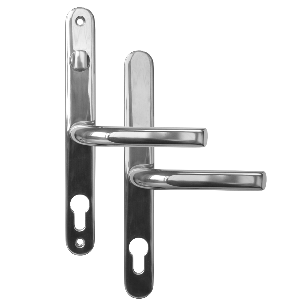 ASEC 68mm Lever UPVC Door Furniture With Snib Polished Silver