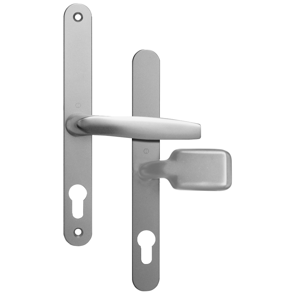 ASEC 68mm Lever Pad UPVC Door Furniture With Snib Silver