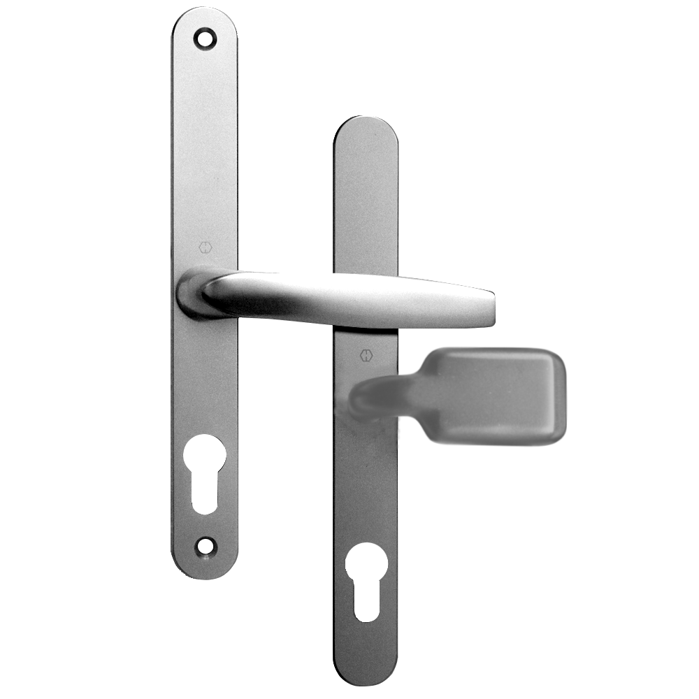 ASEC 68mm Lever Pad UPVC Door Furniture With Snib Polished Silver