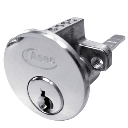 ASEC 5-Pin Rim Cylinder Keyed To Differ - Chrome Plated