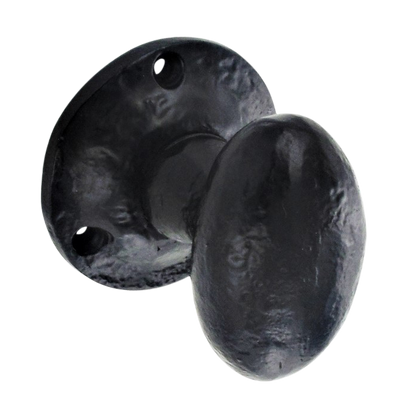 ASEC Sprung Antique Style Mortice Knobs 55mm - Black