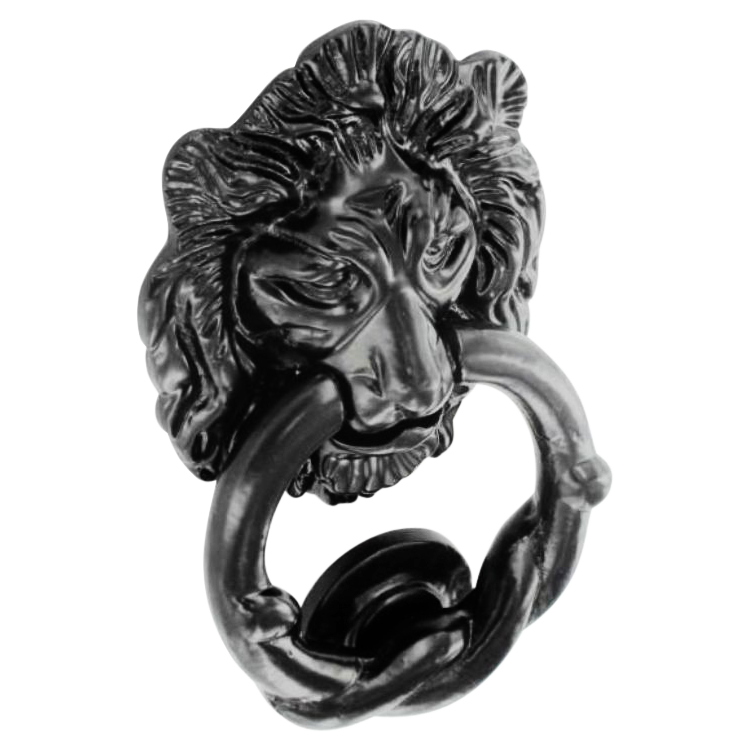 ASEC Antique Style Lion Head Knocker 150mm - Black