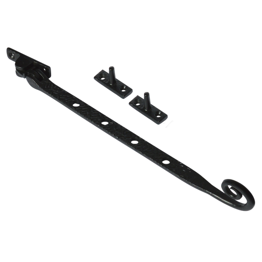 ASEC Antique Style Casement Stay 250mm - Black