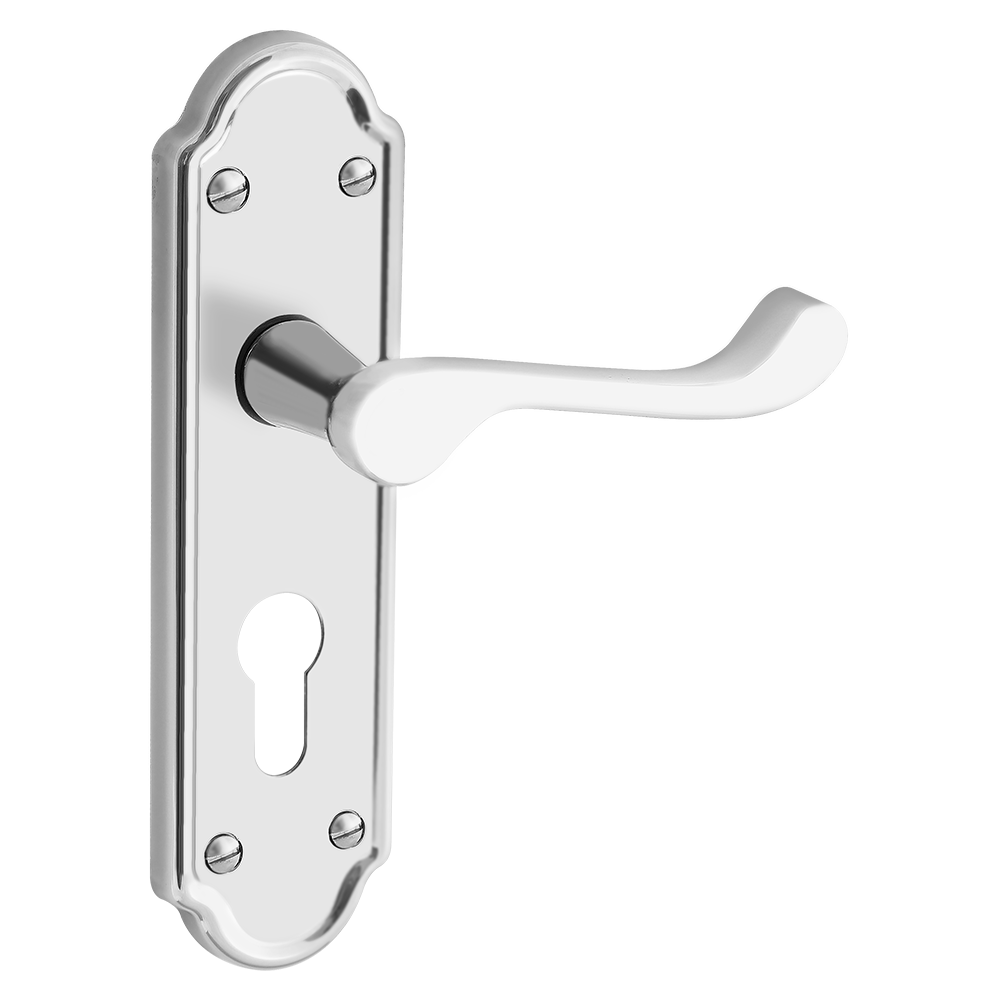 ASEC URBAN San Francisco Euro Lever on Plate Door Furniture Pro - Satin Nickel