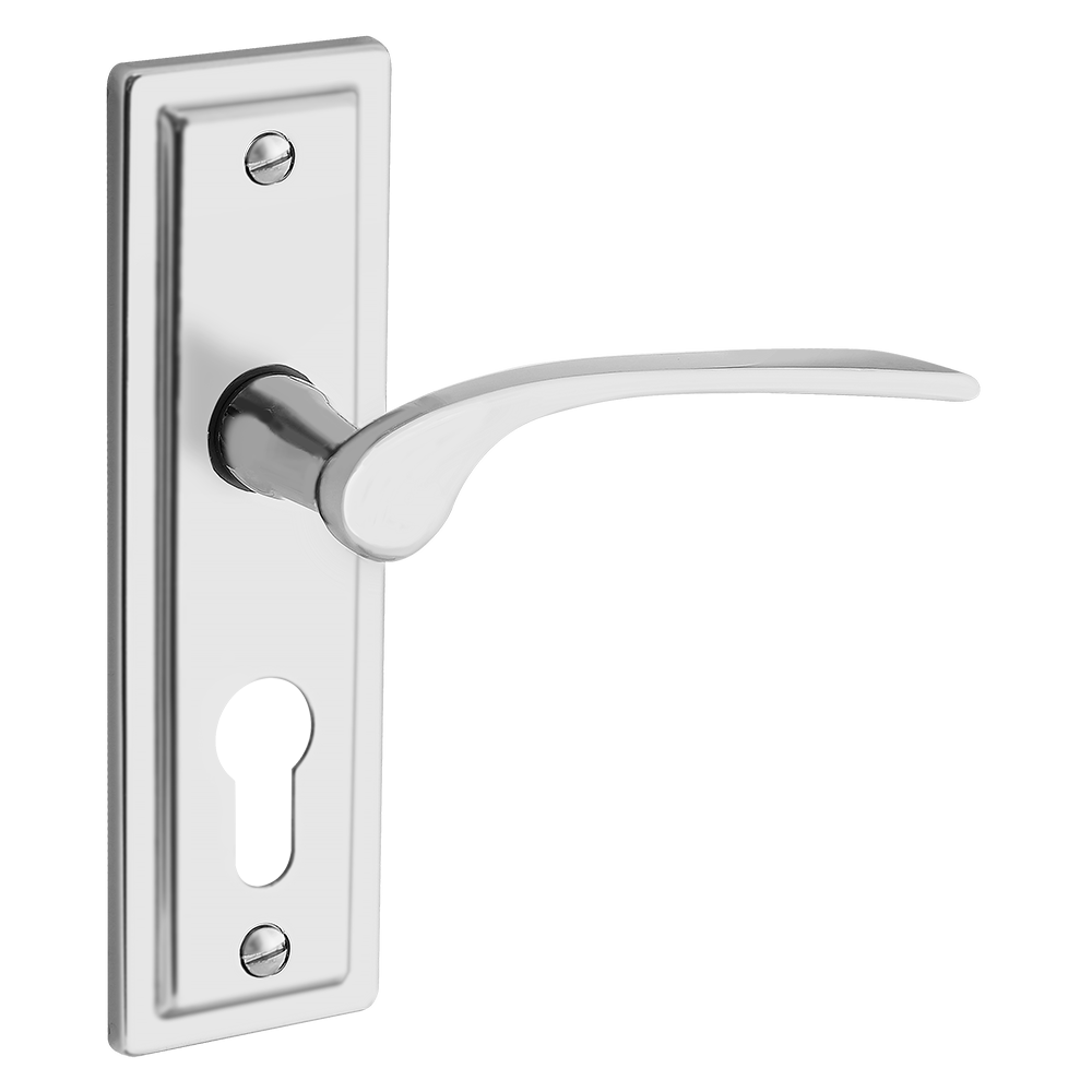 ASEC URBAN New York Euro Lever on Plate Door Furniture Pro - Satin Nickel