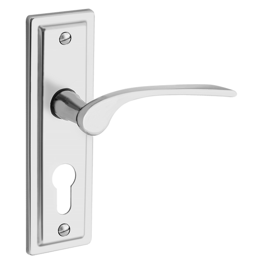 ASEC URBAN New York Euro Lever on Plate Door Furniture Pro - Satin Nickel