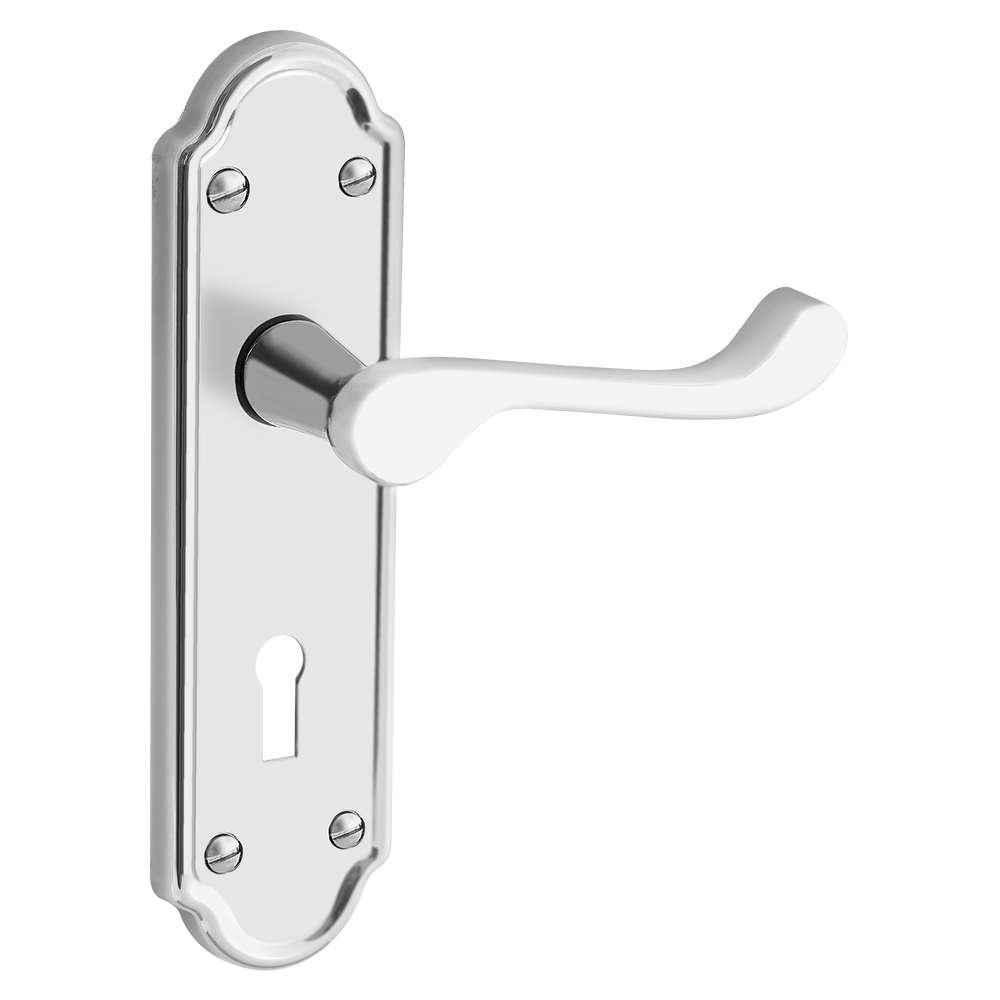 ASEC URBAN San Francisco Lever on Plate Lock Door Furniture Pro - Satin Nickel