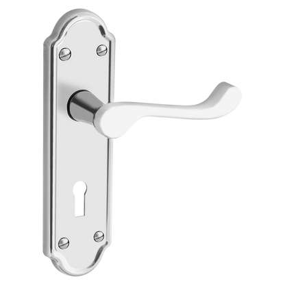 ASEC URBAN San Francisco Lever on Plate Lock Door Furniture Pro - Satin Nickel