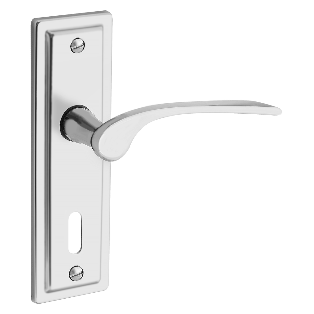 ASEC URBAN New York Lever on Plate Lock Door Furniture Pro - Satin Nickel