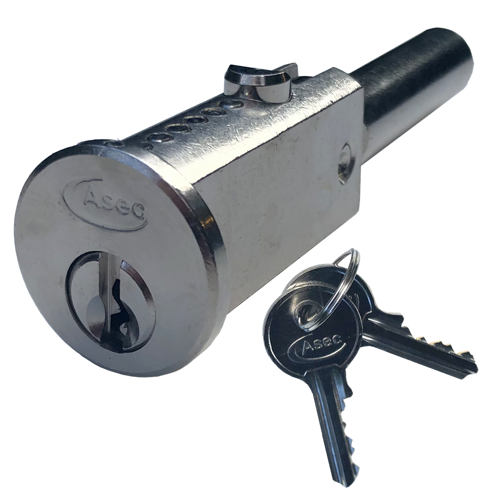 Asec Round Faced Bullet Lock SC Keyed To Differ - Nickel Plated