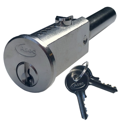 Asec Round Faced Bullet Lock SC Keyed To Differ - Nickel Plated