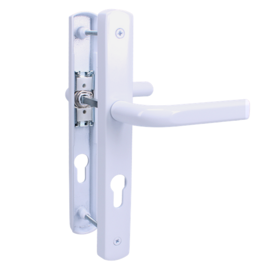 ASEC 70 Lever/Lever Door Furniture To Suit Ferco - 245mm Backplate White