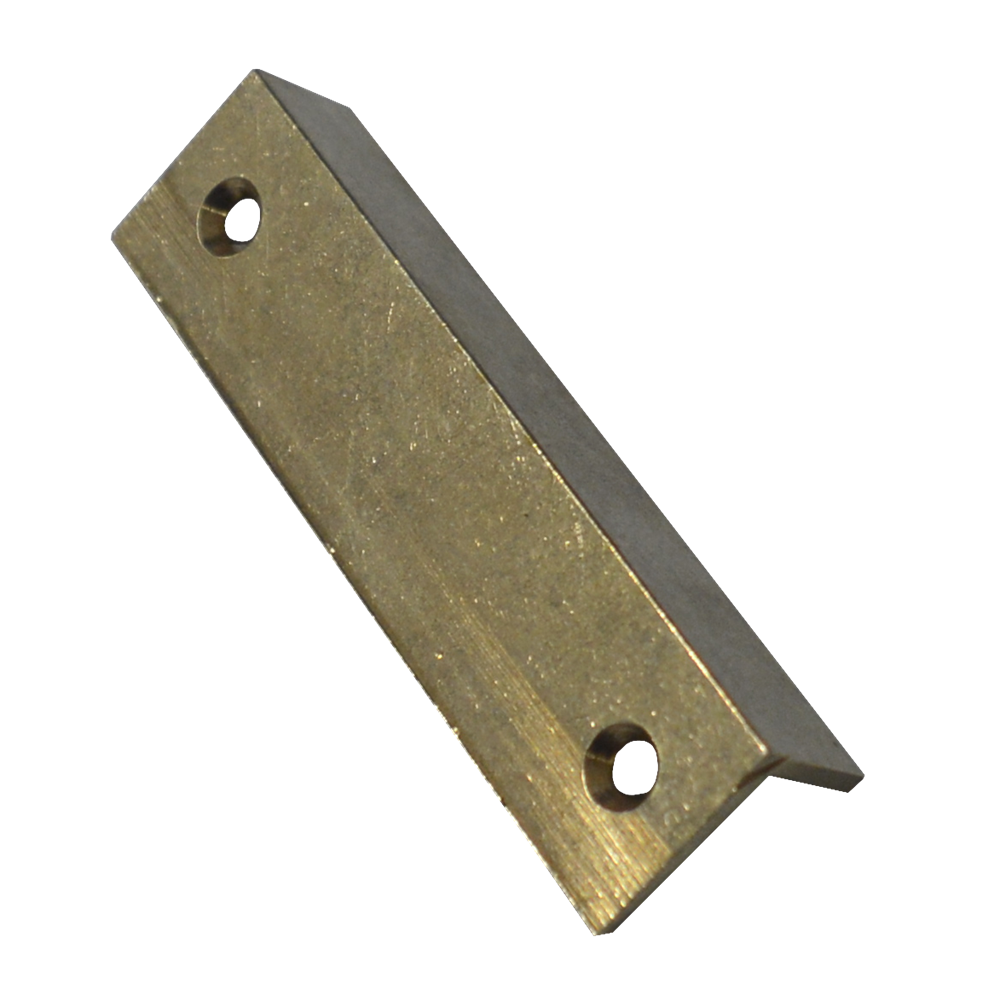 ASEC Cupboard Lock Angled Strike Plate Satin Brass